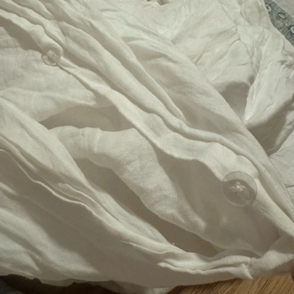 West Elm European Flax 100% Linen White King/Cal King Duvet Cover‎